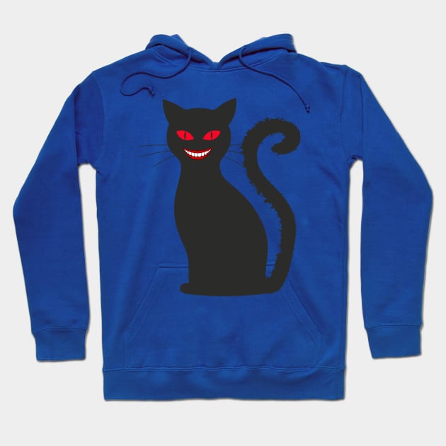 Creepy Smile Demon Cat Hoodie by elizabethtruedesigns